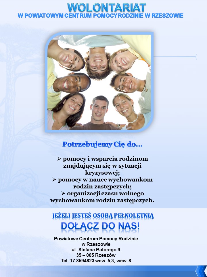 Plakat promujący wolontariat